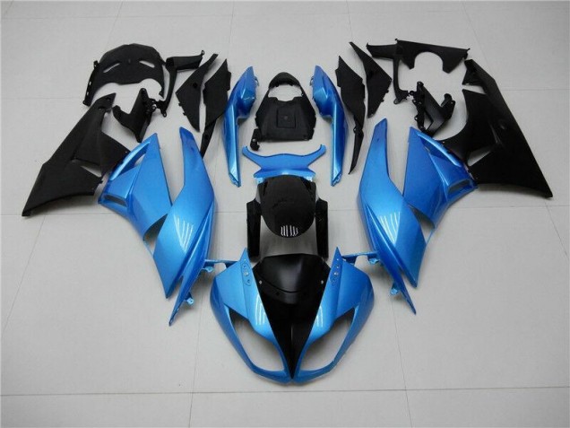 Affordable 2009-2012 Blue Black Kawasaki ZX6R Motorcycle Fairing Kit UK
