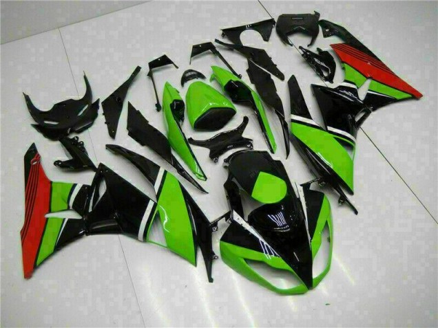 Affordable 2009-2012 Black Green Red Kawasaki ZX6R Bike Fairing Kit UK Affordable 2009-2012 Black Green Red Kawasaki ZX6R Bike Fairing Kit UK