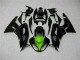 Affordable 2009-2012 Black Green Kawasaki ZX6R Moto Fairings UK