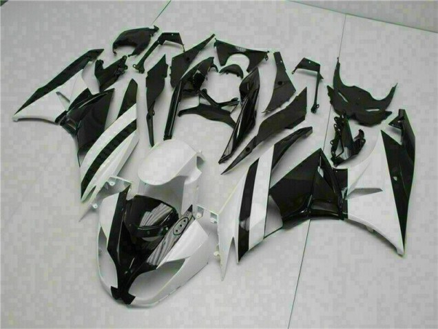 Affordable 2009-2012 White Black Kawasaki ZX6R Motorcycle Replacement Fairings UK