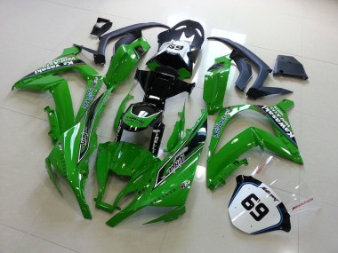 Affordable 2011-2015 Green Kawasaki ZX10R Moto Fairings UK