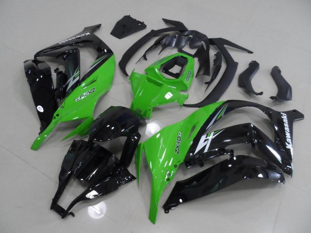 Affordable 2011-2015 Green and Black Kawasaki ZX10R Motorcycle Replacement Fairings UK