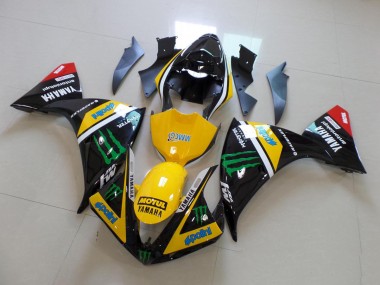 Affordable 2012-2014 Yellow Black Monster Yamaha YZF R1 Replacement Fairings UK