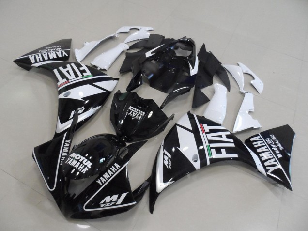 Affordable 2012-2014 Black White Fiat Yamaha YZF R1 Motorbike Fairings UK Affordable 2012-2014 Black White Fiat Yamaha YZF R1 Motorbike Fairings UK