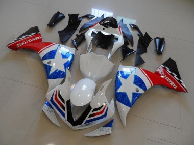Affordable 2012-2014 White Black Ducati Star Yamaha YZF R1 Motorcyle Fairings UK