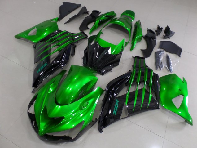 Affordable 2012-2021 Candy Green and Black Kawasaki ZX14R ZZR1400 Motorcycle Fairings Kits UK Affordable 2012-2021 Candy Green and Black Kawasaki ZX14R ZZR1400 Motorcycle Fairings Kits UK