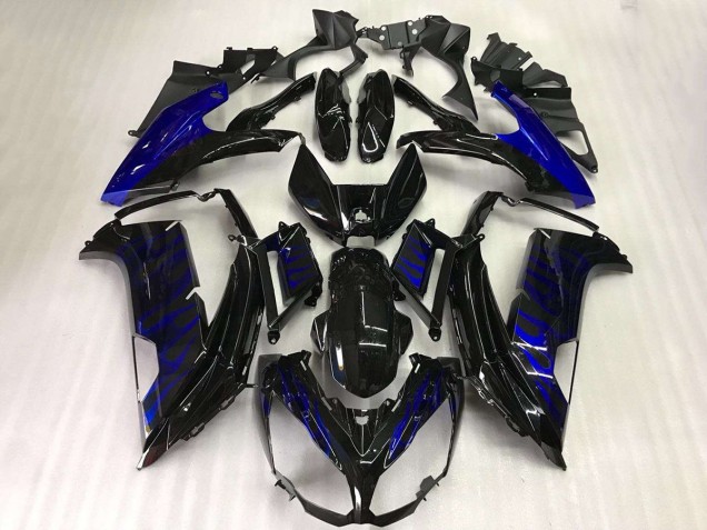 Affordable 2012-2016 Black Blue Flame Kawasaki EX650 Motor Fairings UK Affordable 2012-2016 Black Blue Flame Kawasaki EX650 Motor Fairings UK