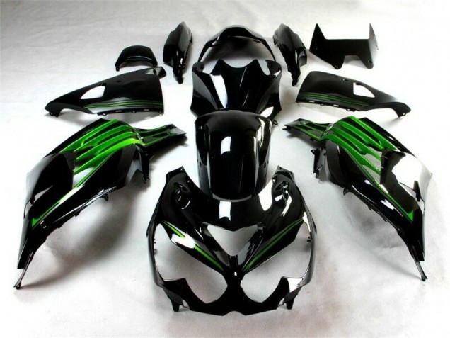 Affordable 2012-2021 Black Green Kawasaki ZX14R ZZR1400 Motorcylce Fairings UK Affordable 2012-2021 Black Green Kawasaki ZX14R ZZR1400 Motorcylce Fairings UK
