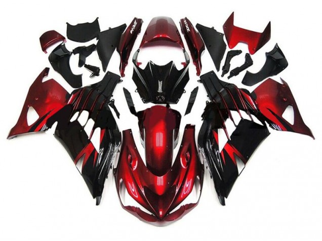 Affordable 2012-2021 Red Black Kawasaki ZX14R ZZR1400 Motorbike Fairings UK Affordable 2012-2021 Red Black Kawasaki ZX14R ZZR1400 Motorbike Fairings UK