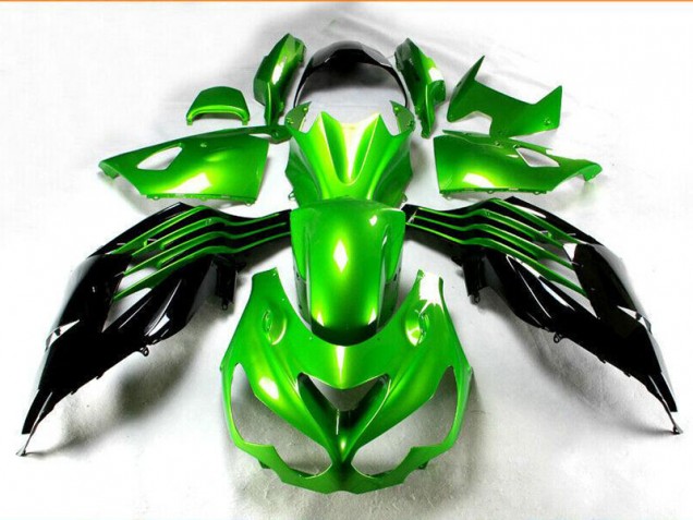 Affordable 2012-2021 Black Green Kawasaki ZX14R ZZR1400 Motorcycle Replacement Fairings UK Affordable 2012-2021 Black Green Kawasaki ZX14R ZZR1400 Motorcycle Replacement Fairings UK