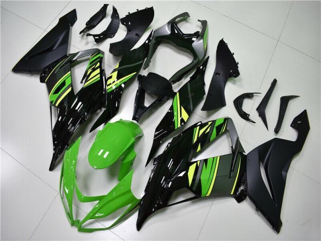 Affordable 2013-2018 Green Black Kawasaki ZX6R Replacement Fairings UK