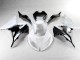 Affordable 2013-2018 White Black Kawasaki ZX6R Motorbike Fairings UK