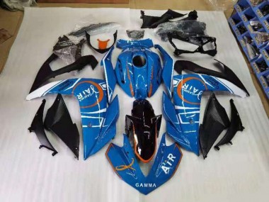 Affordable 2015-2022 Blue and White Yamaha YZF R3 Motorcyle Fairings UK