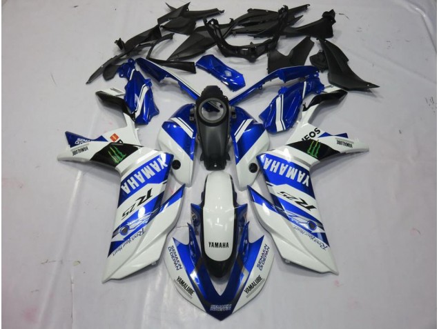 Affordable 2015-2022 White Monster Yamaha YZF R3 Replacement Fairings UK