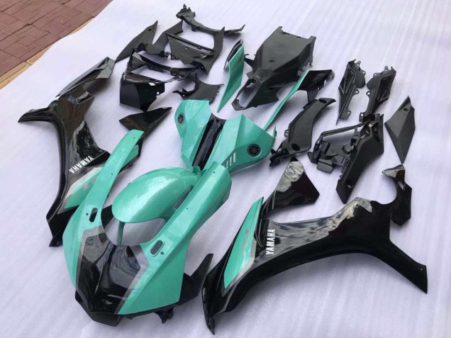 Affordable 2015-2019 Black Blue Yamaha YZF R1 Bike Fairing Kit UK