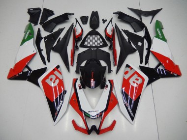 Affordable 2009-2015 Black Red Aprilia RSV4 Motorcyle Fairings UK