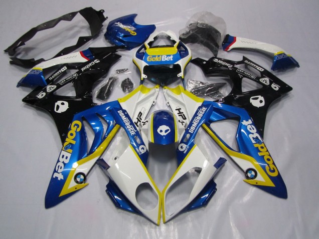 Affordable 2009-2014 Blue White GoldBet BMW S1000RR Motorcycle Replacement Fairings UK