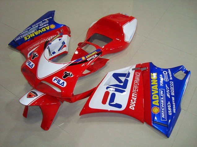 Affordable 1993-2005 Red Blue Fila Ducati 748 Motorbike Fairing UK Affordable 1993-2005 Red Blue Fila Ducati 748 Motorbike Fairing UK