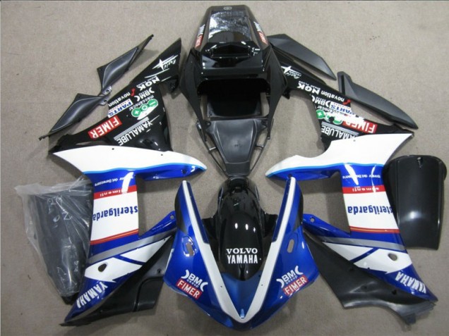 Affordable 2004-2005 Black White Blue Sterilgarda Volvo Honda CBR1000RR Motorcycle Fairings Kit UK