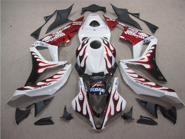 Affordable 2004-2005 White Red Flame SHARK Honda CBR1000RR Motorbike Fairing UK