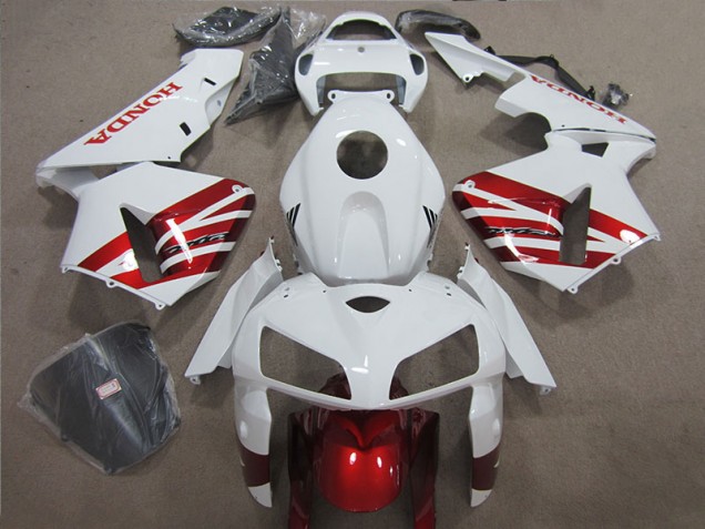 Affordable 2004-2005 White Red Black Honda CBR1000RR Motor Bike Fairings UK