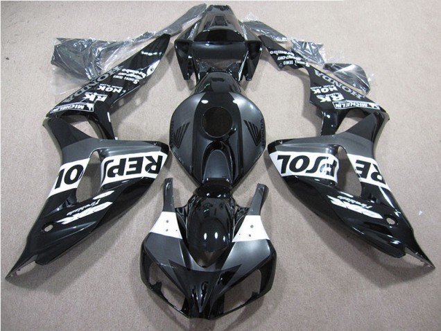 Affordable 2006-2007 Black Repsol Honda CBR1000RR Motorcycle Fairing Kits UK
