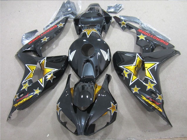 Affordable 2006-2007 Black Yellow ENERGY DRINK Honda CBR1000RR Bike Fairing UK Affordable 2006-2007 Black Yellow ENERGY DRINK Honda CBR1000RR Bike Fairing UK