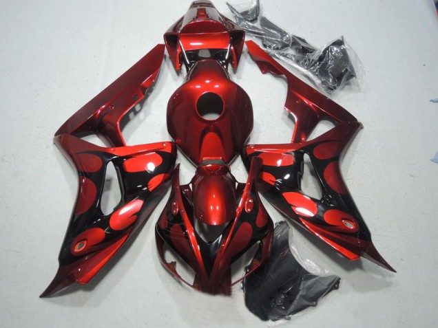 Affordable 2006-2007 Red Black Honda CBR1000RR Bike Fairing Kit UK
