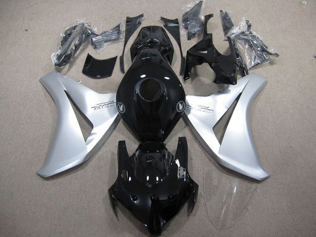 Affordable 2008-2011 Black Silver Fireblade Honda CBR1000RR Motorbike Fairing Kits UK