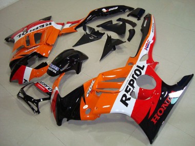 Affordable 1995-1998 Black Orange Repsol Honda CBR600 F3 Replacement Fairings UK
