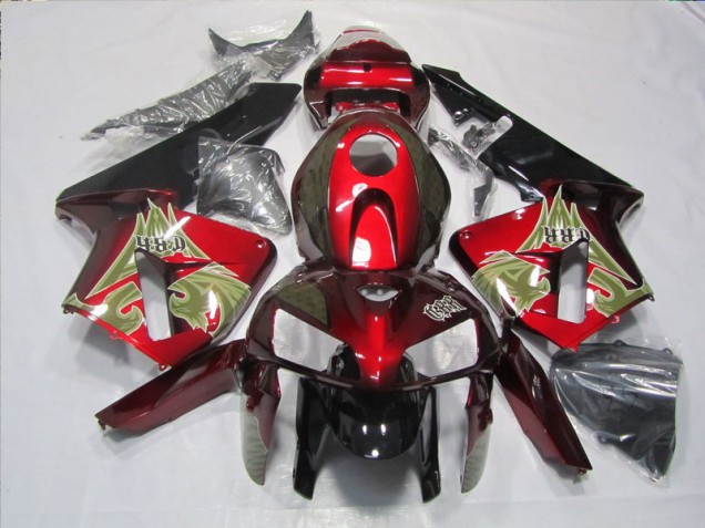 Affordable 2005-2006 Black Red Honda CBR600RR Motorbike Fairings UK