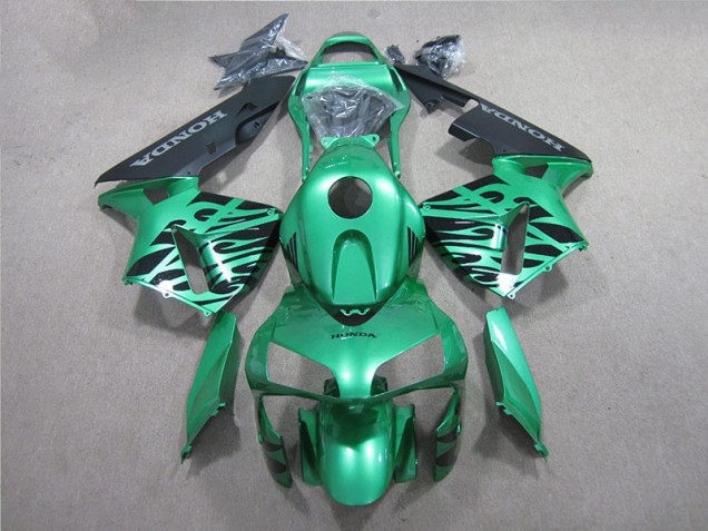 Affordable 2005-2006 Green Black Honda CBR600RR Motorcycle Fairings Kit UK