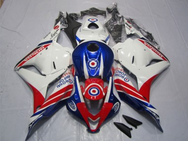 Affordable 2009-2012 White Blue Red Honda CBR600RR Motorcycle Fairing Kits UK
