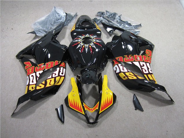 Affordable 2009-2012 Black Yellow Honda CBR600RR Replacement Motorcycle Fairings UK Affordable 2009-2012 Black Yellow Honda CBR600RR Replacement Motorcycle Fairings UK