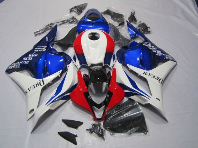 Affordable 2009-2012 White Blue Red DREAM Honda CBR600RR Motor Fairings UK