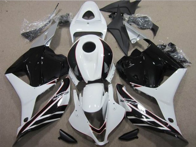 Affordable 2009-2012 White Black Honda CBR600RR Motorcycle Fairings Kit UK