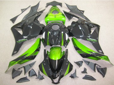 Affordable 2009-2012 Black Green Honda CBR600RR Motorbike Fairing UK