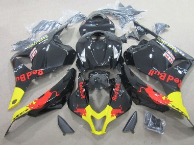 Affordable 2009-2012 Black Red Bull Honda CBR600RR Replacement Motorcycle Fairing Kits UK