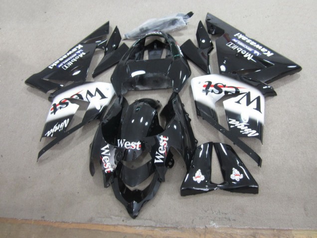 Affordable 2003-2005 Black West Ninja Kawasaki ZX10R Motorbike Fairing Kits UK Affordable 2003-2005 Black West Ninja Kawasaki ZX10R Motorbike Fairing Kits UK