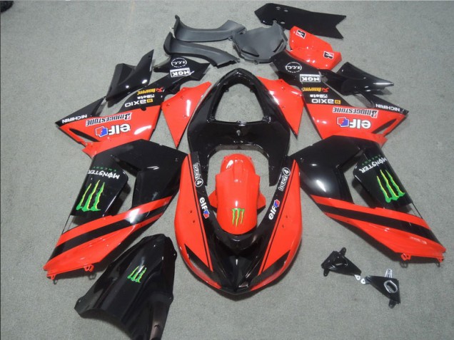 Affordable 2006-2007 Black Red Touch4 Monster Kawasaki ZX10R Motorbike Fairing UK Affordable 2006-2007 Black Red Touch4 Monster Kawasaki ZX10R Motorbike Fairing UK