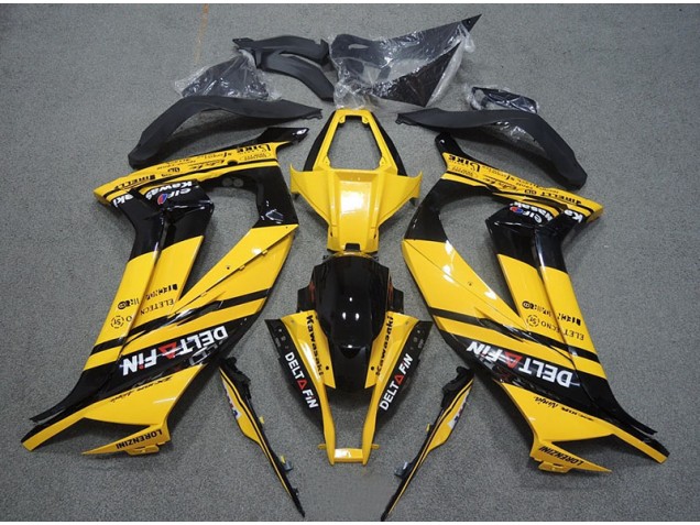 Affordable 2011-2015 Yellow Black Delt Fin Kawasaki ZX10R Motorcycle Bodywork UK Affordable 2011-2015 Yellow Black Delt Fin Kawasaki ZX10R Motorcycle Bodywork UK