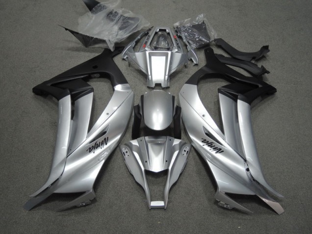Affordable 2011-2015 Silver Black Ninja Kawasaki ZX10R Motorcycle Replacement Fairings UK