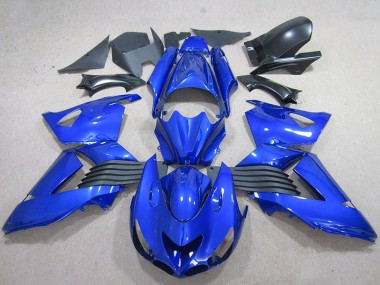 Affordable 2006-2011 Blue Kawasaki ZX14R ZZR1400 Motorbike Fairing Kits UK