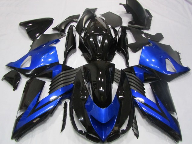 Affordable 2006-2011 Black Blue Kawasaki ZX14R ZZR1400 Moto Fairings UK Affordable 2006-2011 Black Blue Kawasaki ZX14R ZZR1400 Moto Fairings UK