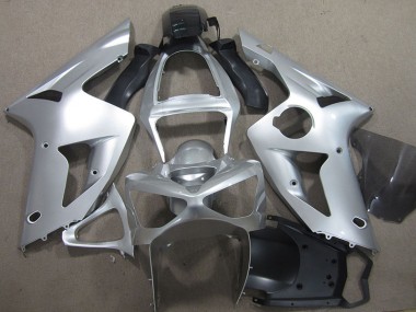 Affordable 2003-2004 Silver Kawasaki ZX6R Motorcycle Fairings Kit UK