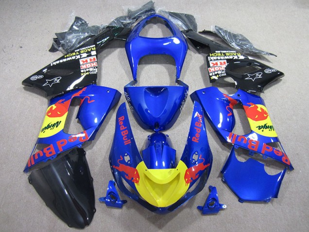 Affordable 2005-2006 Blue Red Bull Ninja Kawasaki ZX6R Motorcycle Fairing Kit UK Affordable 2005-2006 Blue Red Bull Ninja Kawasaki ZX6R Motorcycle Fairing Kit UK