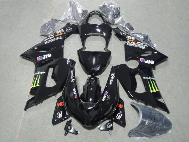Affordable 2005-2006 Black 3M Touch4 Monster Kawasaki ZX6R Motor Bike Fairings UK