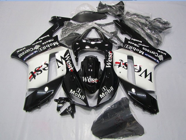 Affordable 2007-2008 Black West Mobil Kawasaki ZX6R Motorcycle Bodywork UK