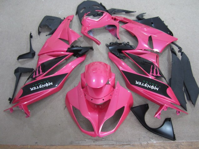 Affordable 2009-2012 Pink Black Monster Kawasaki ZX6R Motor Fairings UK Affordable 2009-2012 Pink Black Monster Kawasaki ZX6R Motor Fairings UK