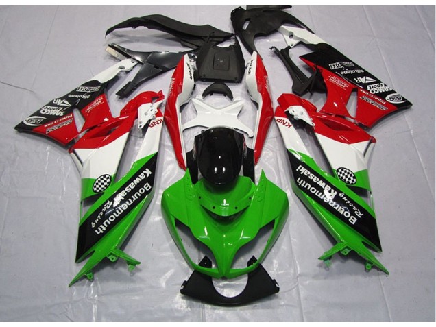Affordable 2009-2012 Green Red Kawasaki ZX6R Motorcylce Fairings UK